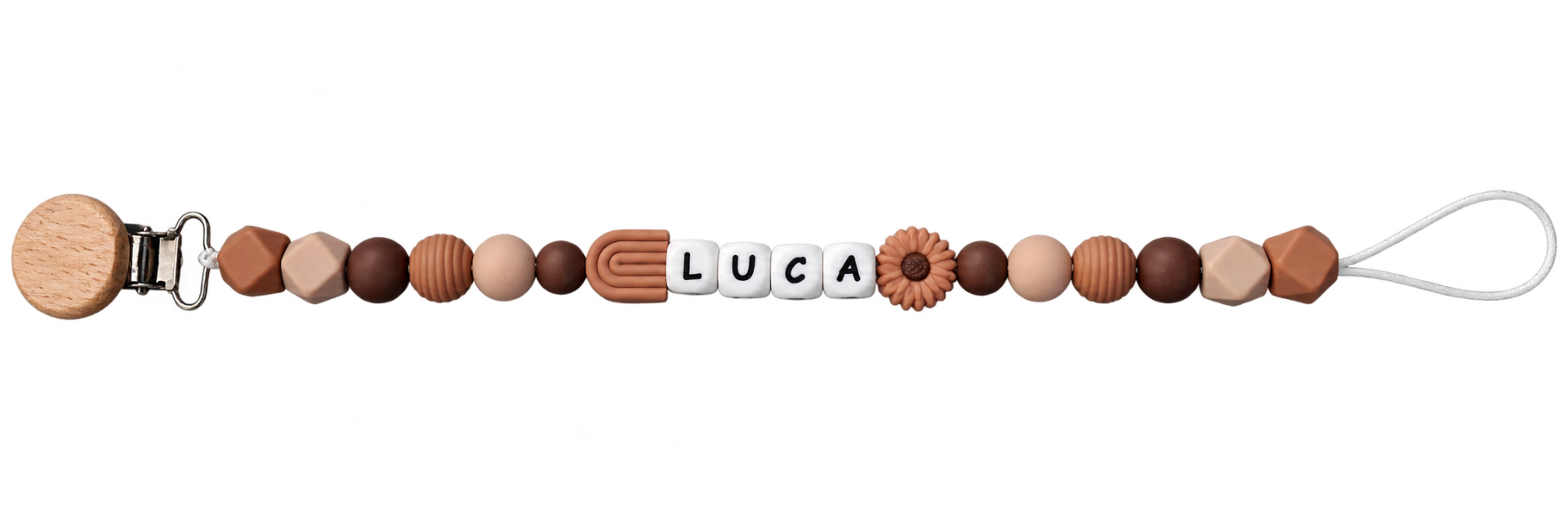 Gepersonaliseerde speenkoord Luca