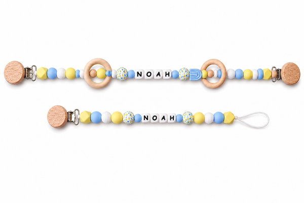 Combideal gepersonaliseerde speenkoord & wagenspanner Noah
