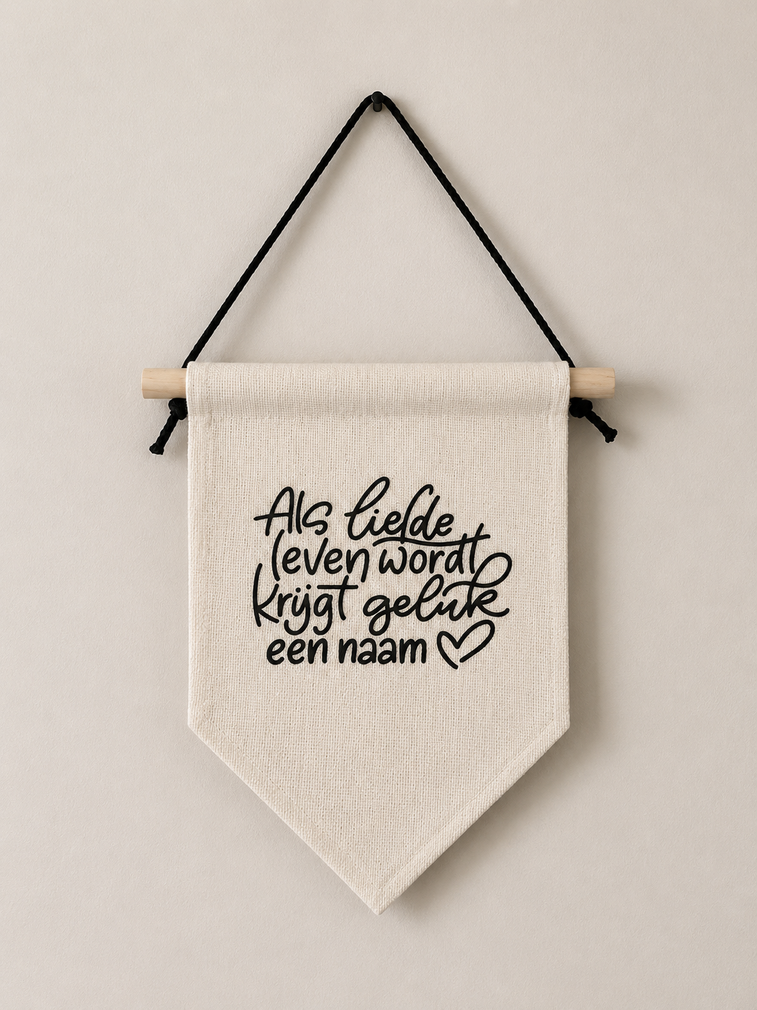 Gepersonaliseerd vaantje - als liefde leven wordt.....
