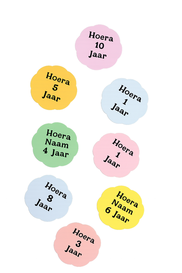 Traktatie - gepersonaliseerde sluitstickers