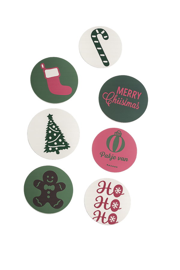 Gepersonaliseerde sluitstickers - kerst