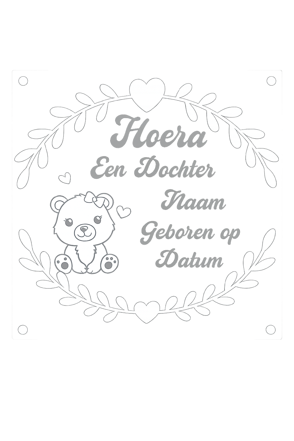 Gepersonaliseerde geboorte raamstickers