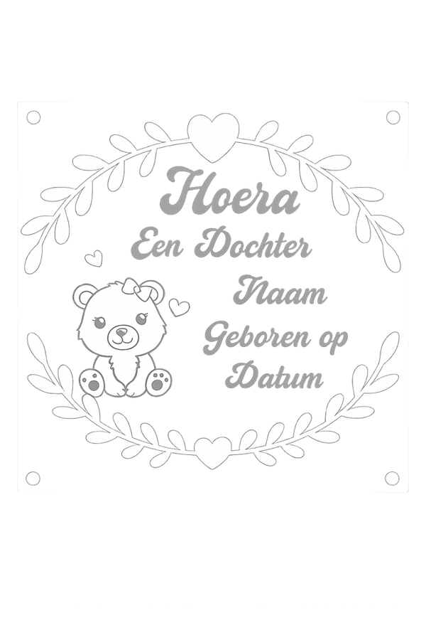 Gepersonaliseerde geboorte raamstickers