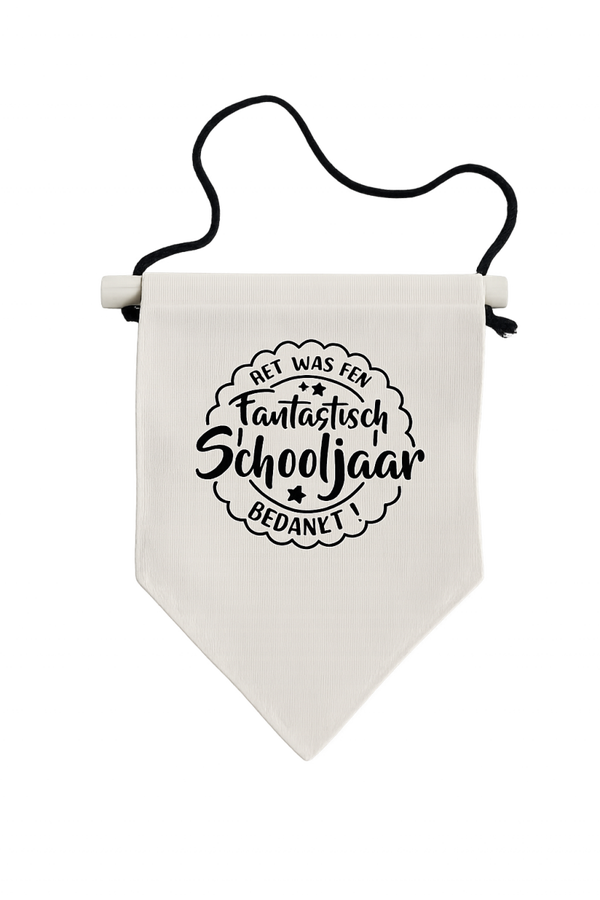 Gepersonaliseerd vaantje - bedankt voor het fantastische schooljaar