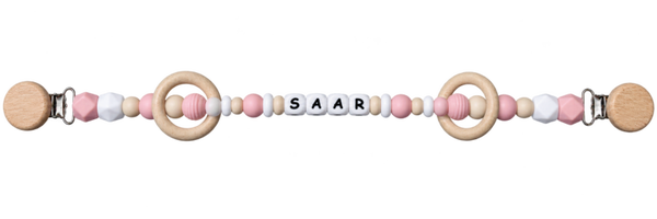 Gepersonaliseerde wagenspanner Saar licht roze