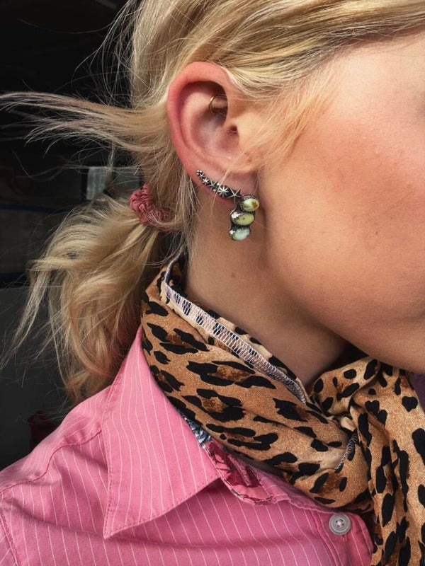 Natural Palomino cluster studs