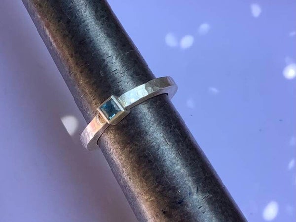 Ring in zilver met topaas