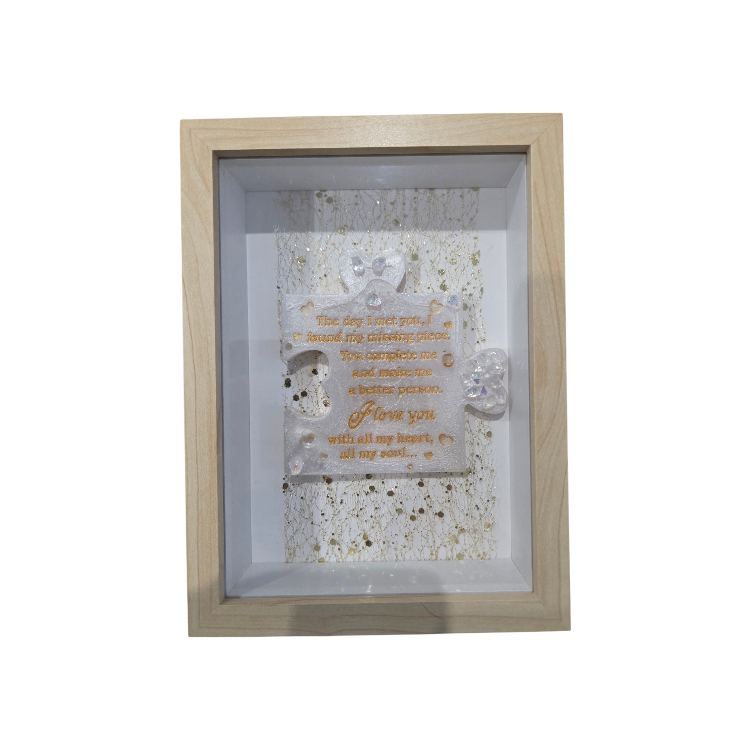 Missing Piece – Handmade Resin Love Frame