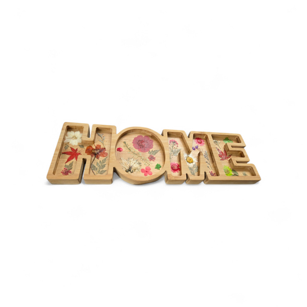 Botanical “HOME” Bamboo Wall Sign (Copy)