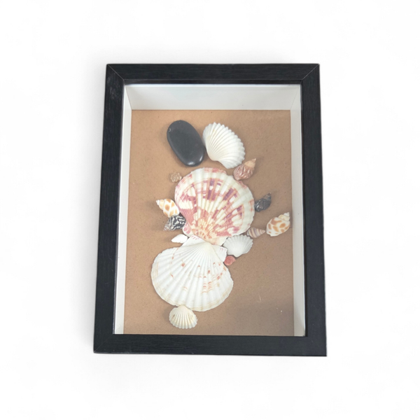 Coastal Shell Shadow Box – Handcrafted Wall Art