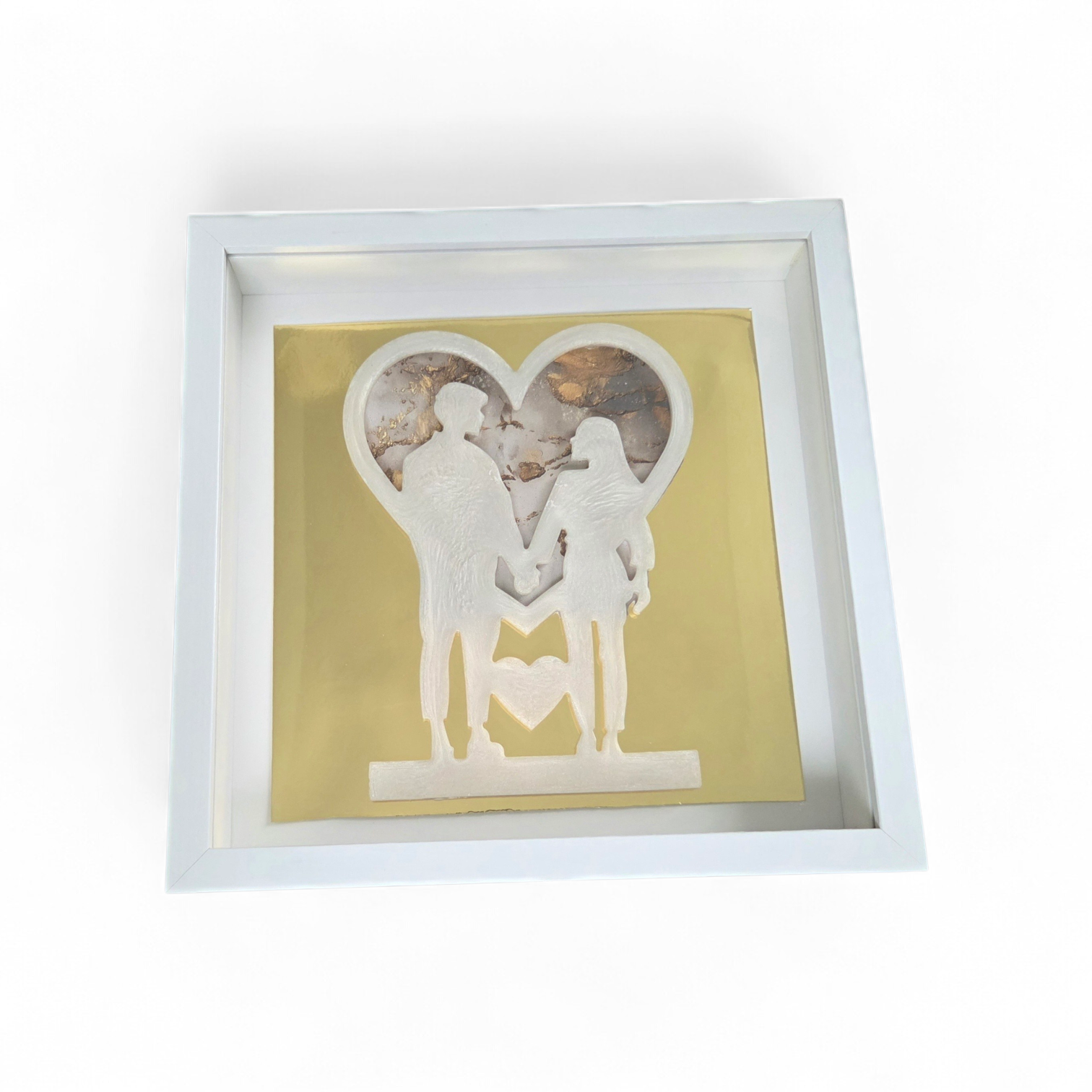 Handcrafted Resin Couple Keepsake Frame