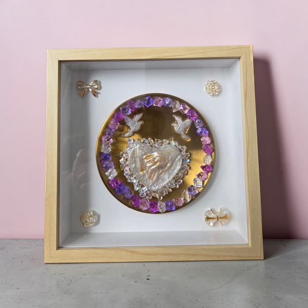 Handmade Resin wedding or Prayer Keepsake Frame – Blessing & Faith Gift
