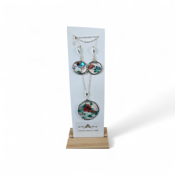 Ocean Glow - Set of Matching Earrings and Pendant