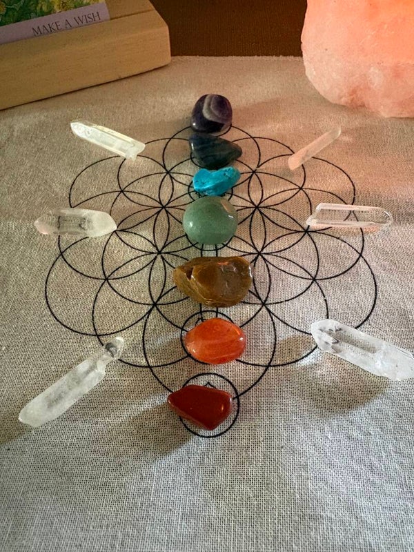kristalgrid chakra balans