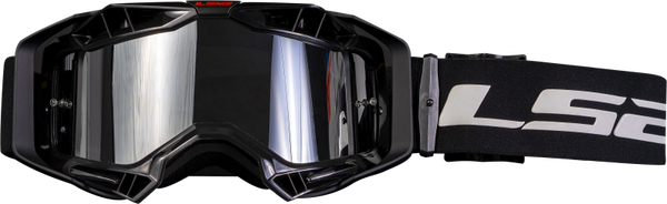 LS2 Aura Pro crossbril Zwart met iridium lens