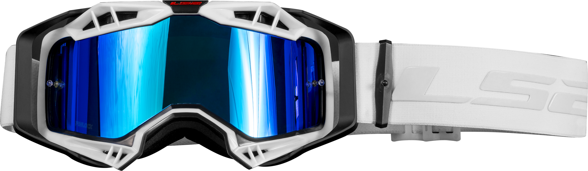 LS2 Aura Pro crossbril Wit met iridium lens