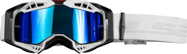 LS2 Aura Pro crossbril Wit met iridium lens