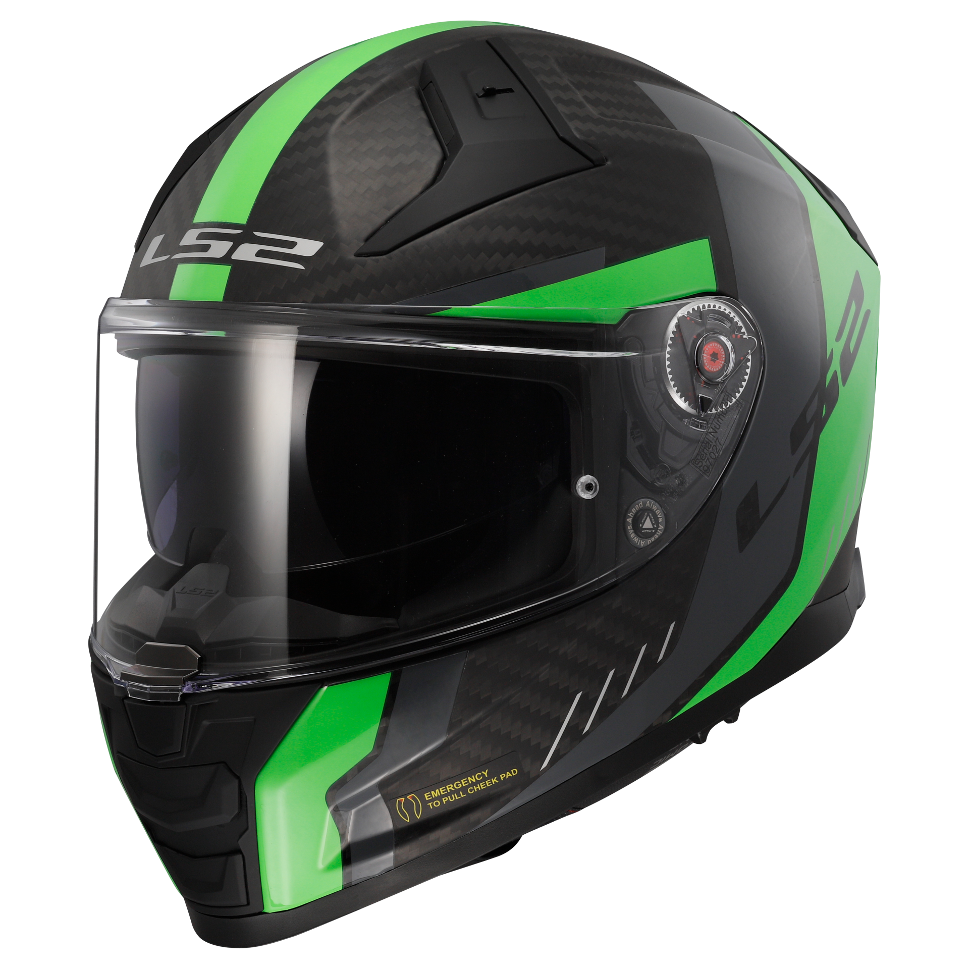 LS2 FF811 Vector II Carbon Grid Fluo Green