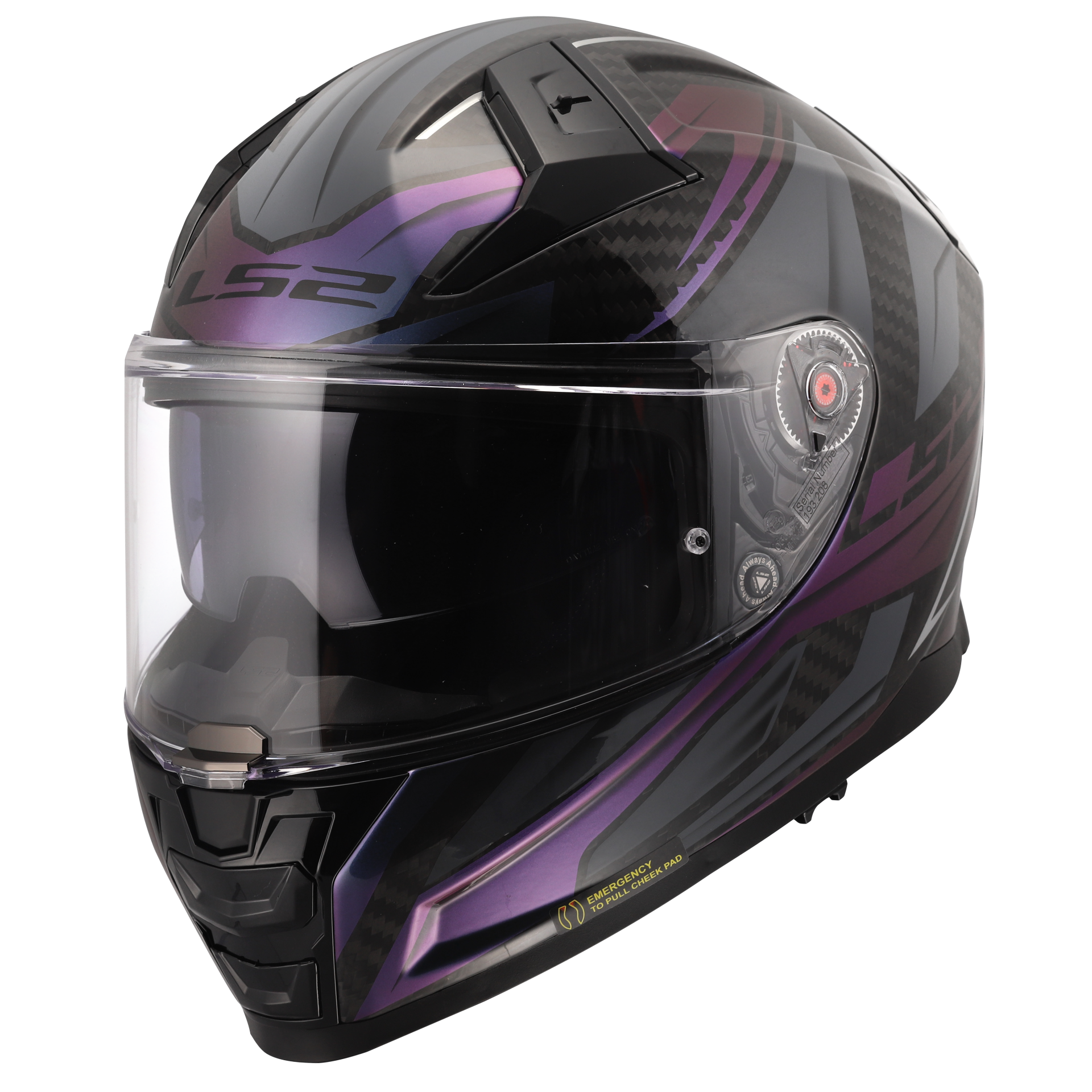 LS2 FF811 Vector II Carbon Savage Gloss Chamaleon