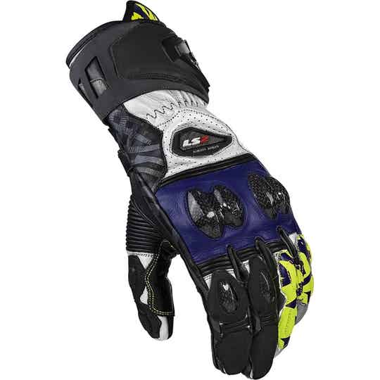 LS2 Feng Racing Gloves Black Blue