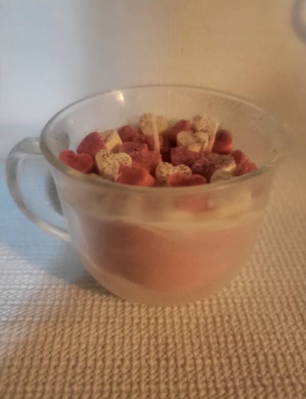 12 oz heart mug candle
