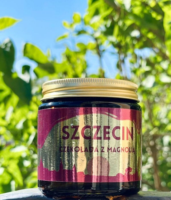 Średnia świeca sojowa "Magnolia i różowa czekolada" Szczecin Hoca Candle