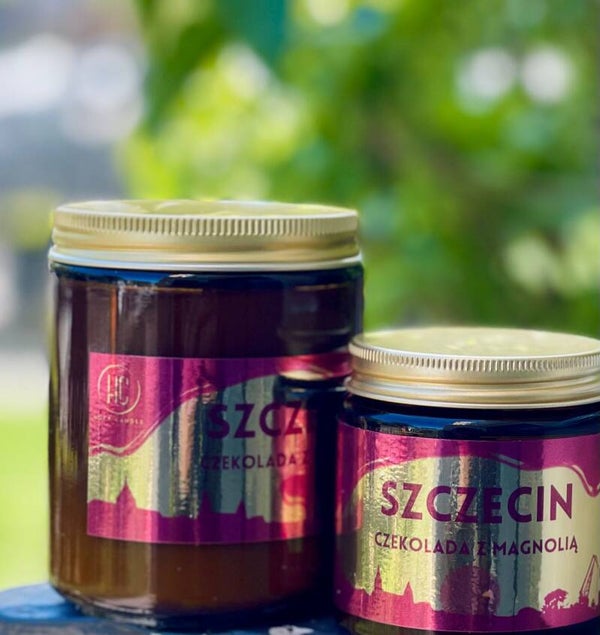 Duża świeca sojowa "Magnolia i różowa czekolada" Szczecin Hoca Candle