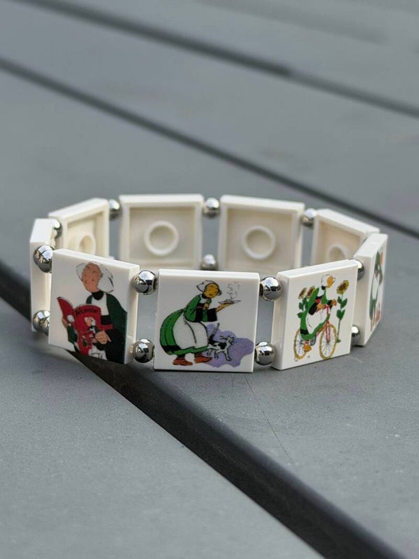 Bracelet Bécassine — Bijou vintage illustré
