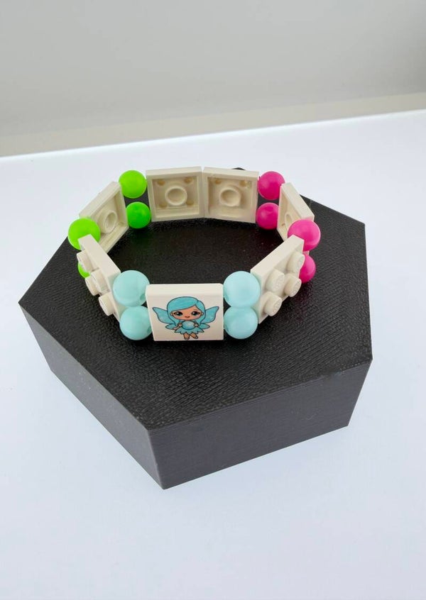 Bracelet enfant team fées duo fait main — LeKlic en briques LEGO®