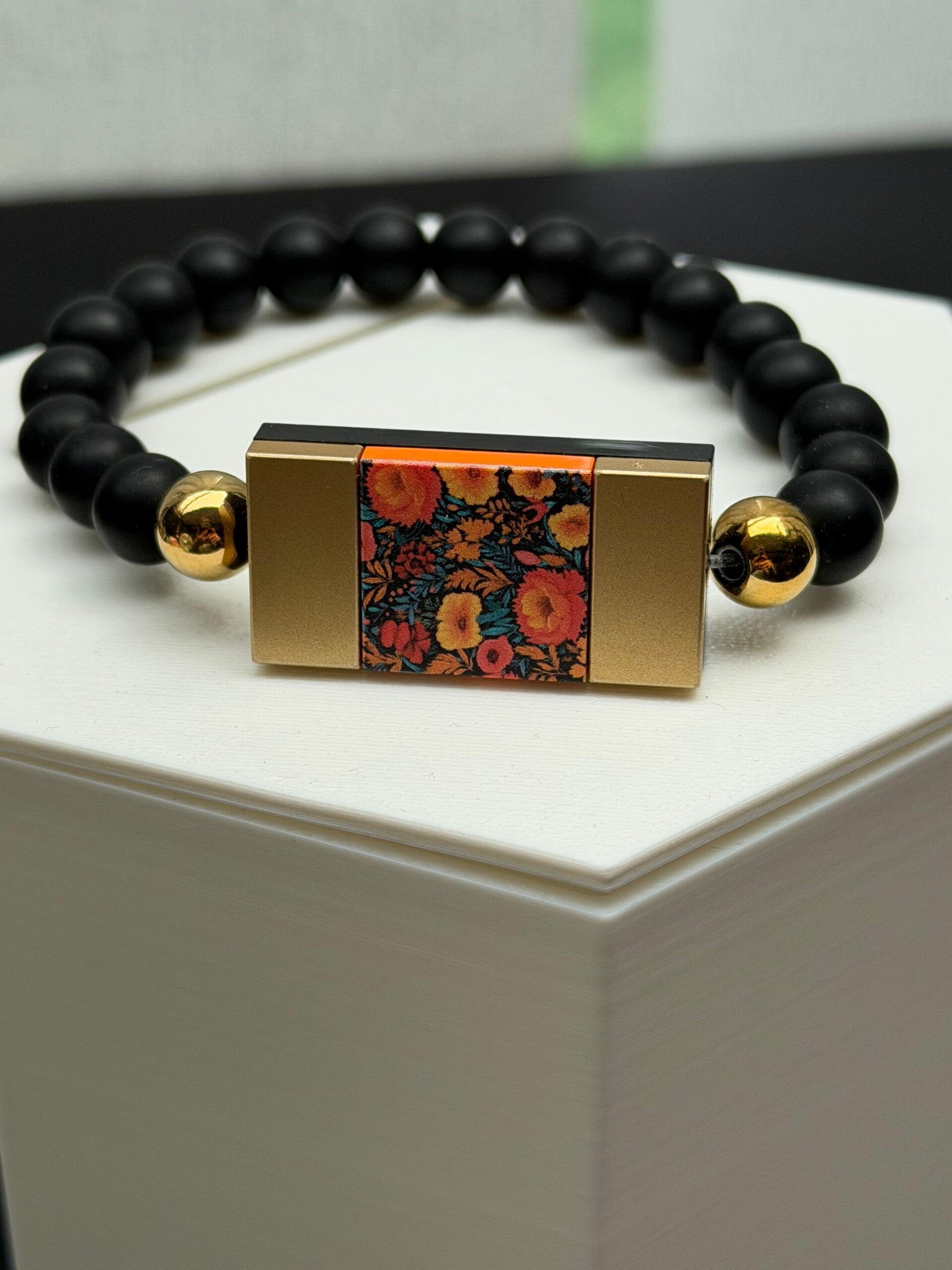 Bracelet femme fleurs et perles fait main — LeKlic en briques LEGO®