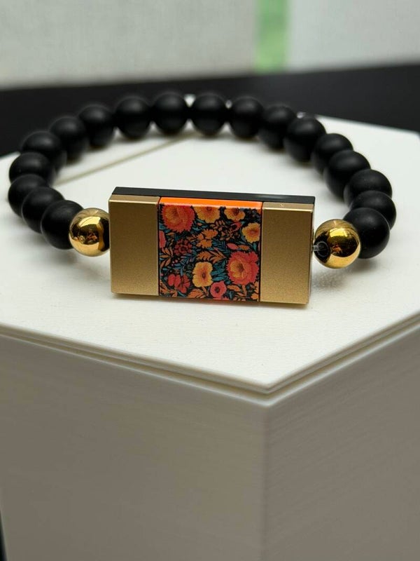 Bracelet femme fleurs et perles fait main — LeKlic en briques LEGO®