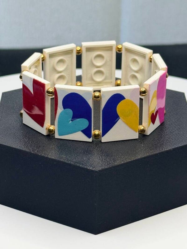 Bracelet femme grand cœur fait main — LeKlic en briques LEGO®