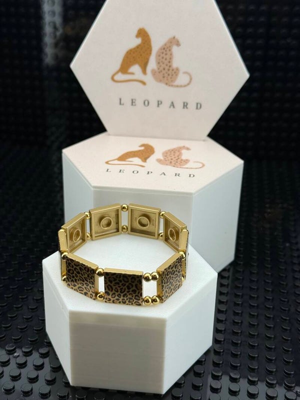 Bracelet femme léopard chic perles fait main — LeKlic en briques LEGO®