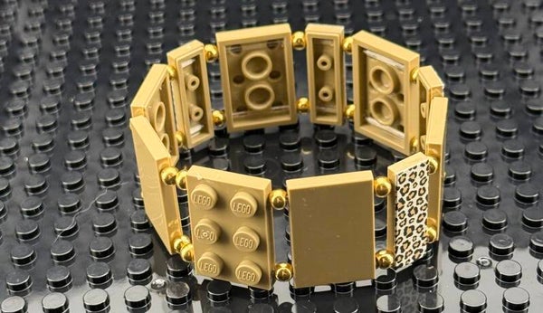 Bracelet femme léopard briques LEGO fait main FranceBracelet femme léopard fait main — LeKlic en briques LEGO®