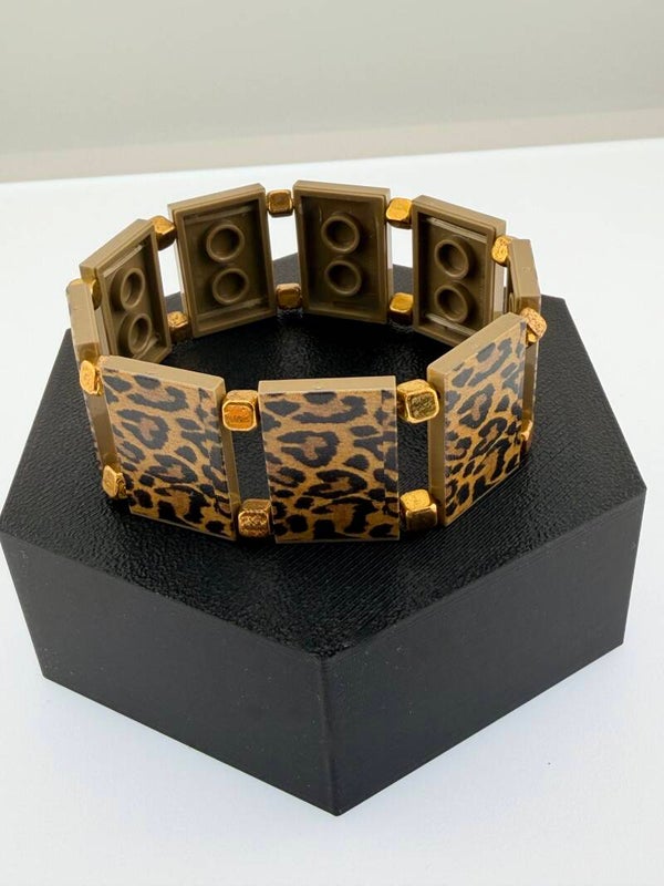 Bracelet femme léopard taupe fait main — LeKlic en briques LEGO®