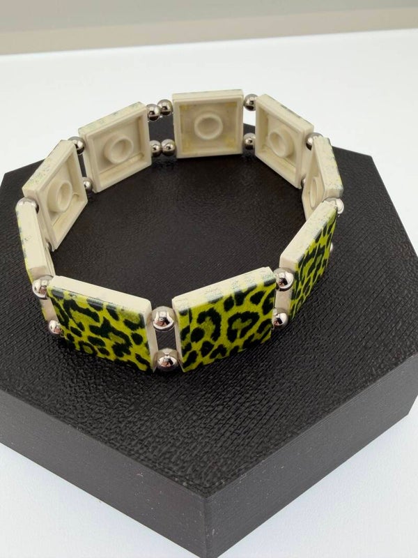 Bracelet femme léopard vert fait main — LeKlic en briques LEGO®