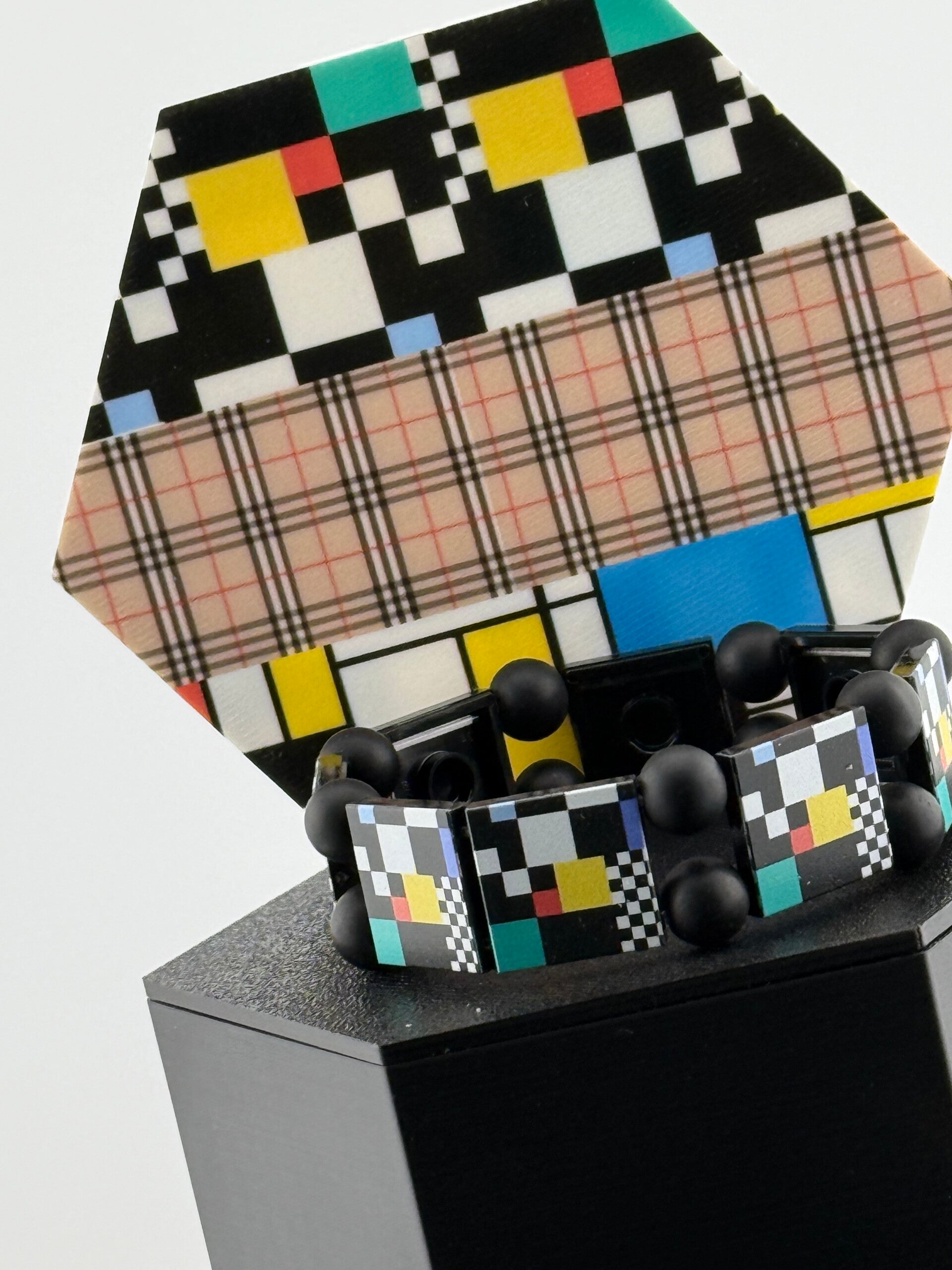 Bracelet femme graphique noir fait main — LeKlic en briques LEGO®