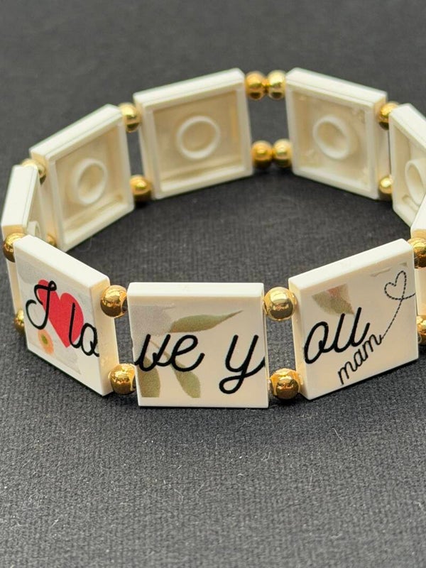 Bracelet femme message personnalisé fait main — LeKlic en briques LEGO®