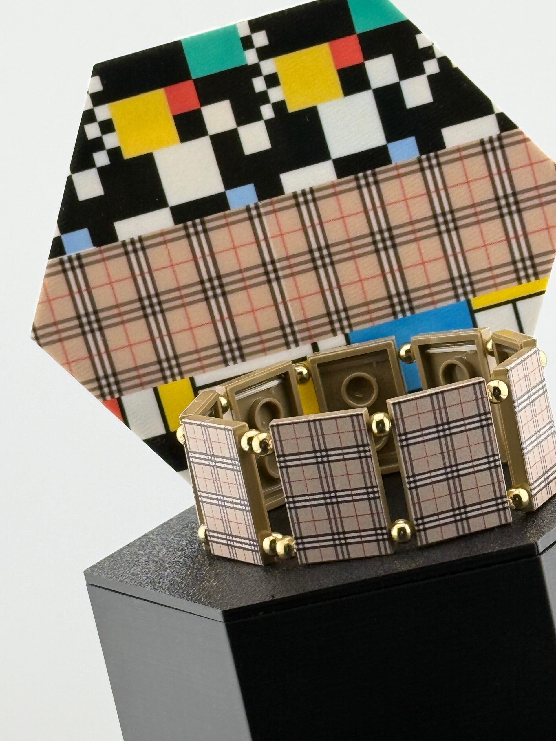 Bracelet femme tartan fait main — LeKlic en briques LEGO®