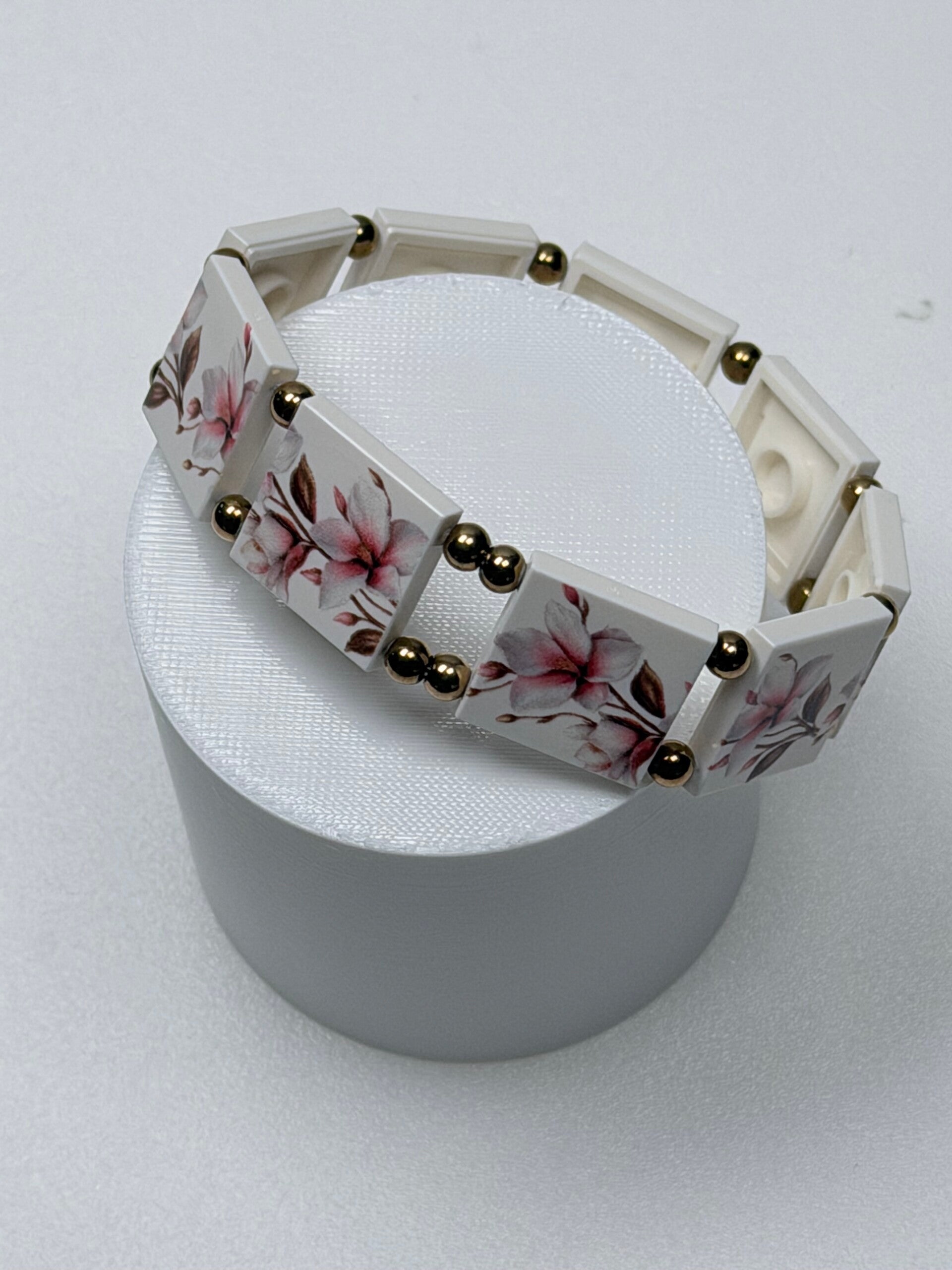 Bracelet plaques LEGO® Fleurs Aquarelle