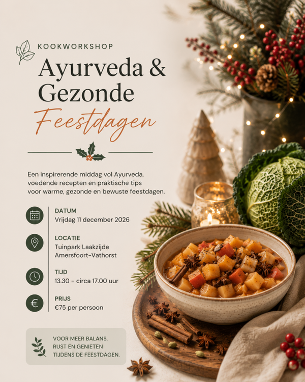 Kookworkshop Ayurveda & Gezonde Feestdagen