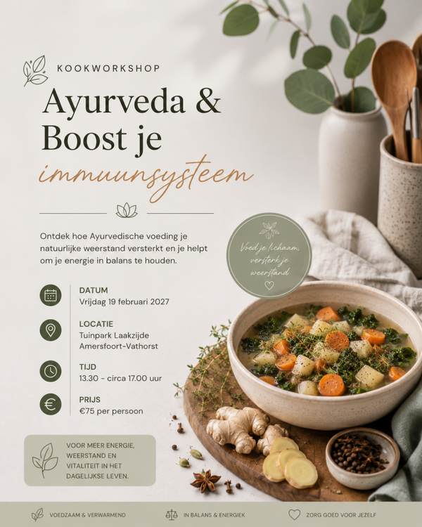 Kookworkshop Ayurveda & Boost je Immuunsysteem