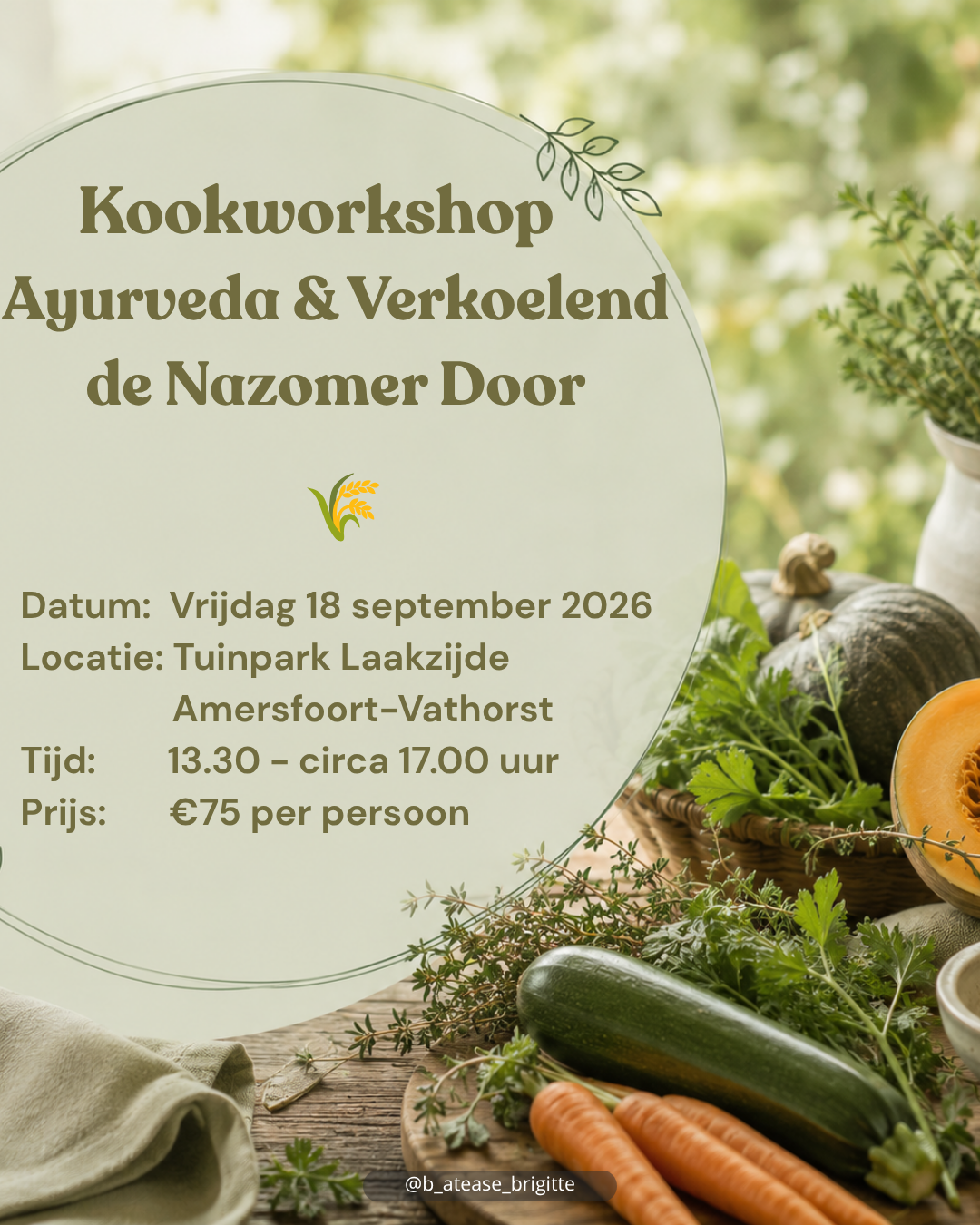 Kookworkshop Ayurveda & Verkoelend de Nazomer door