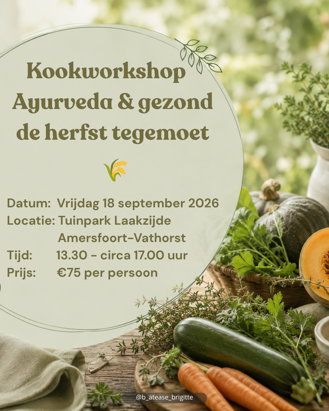 Kookworkshop Ayurveda & Gezond de herfst tegemoet