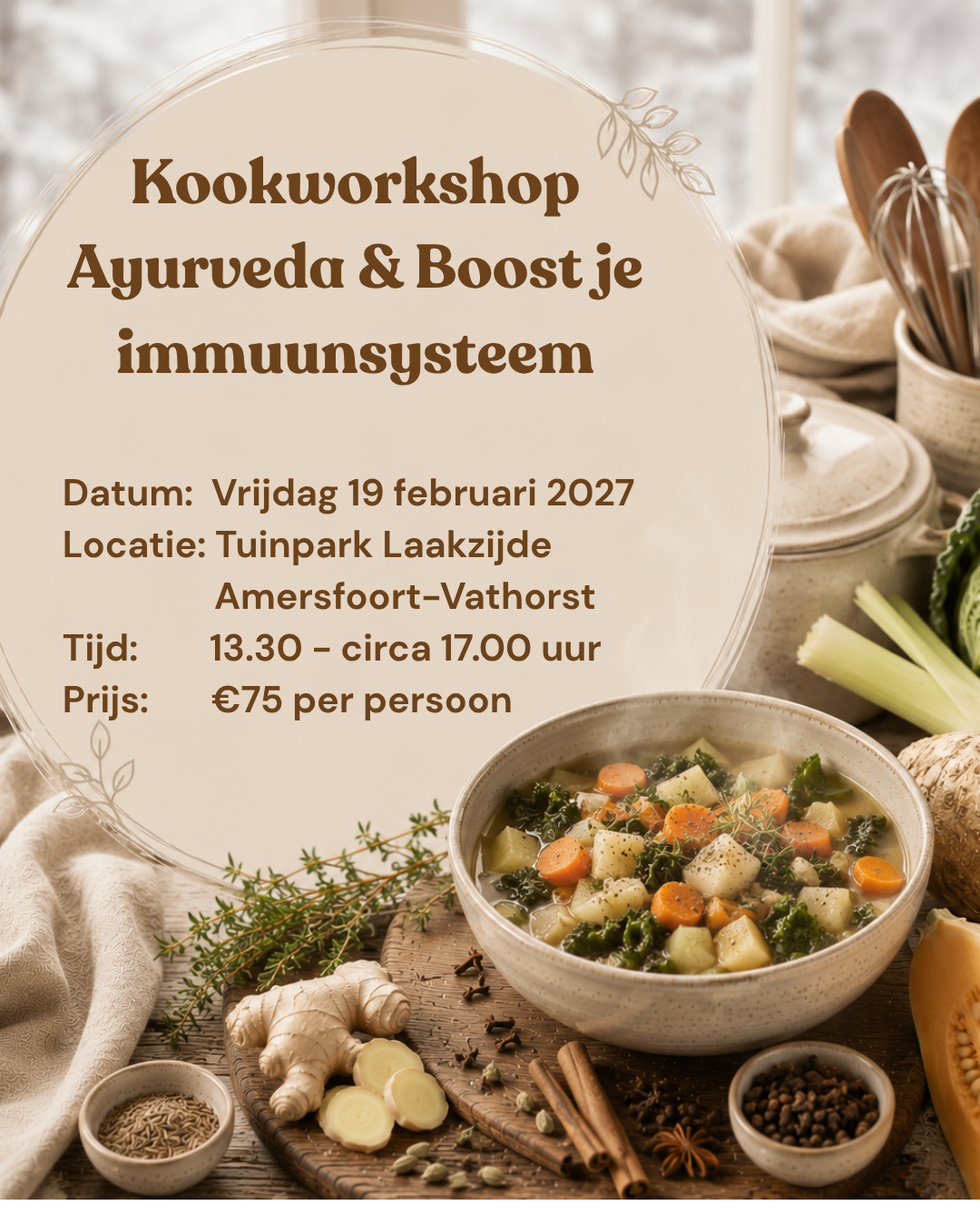Kookworkshop Ayurveda & Boost je Immuunsysteem