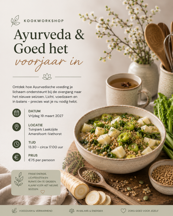 Kookworkshop Ayurveda en Goed Het Voorjaar In