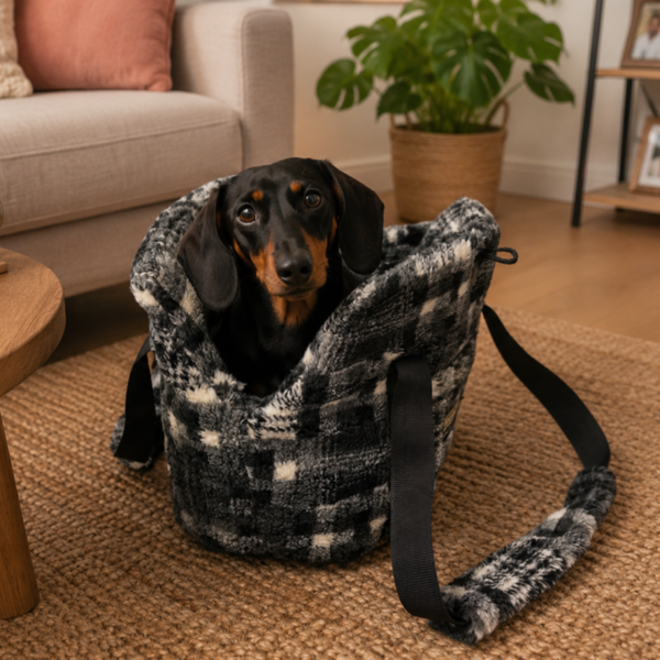 Caren B honden draagtas Salt and Pepper