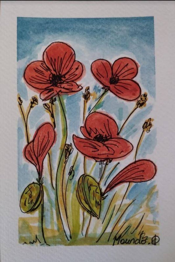 Carte postale "Coquelicots"