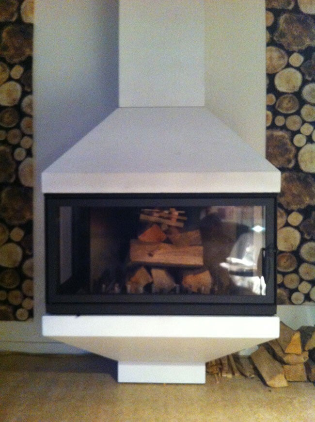 Brandschutz: Glastür auf Mass-Kaminverglasungen