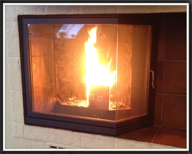 Kamin Glastür auf Mass